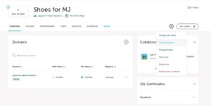 Click on the gear drop down to create a Blueprint from a site.