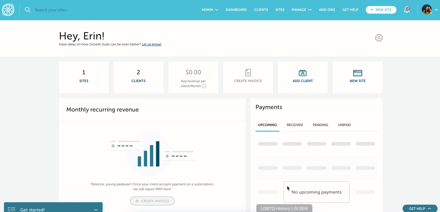 Growth Suite Client Portal domain