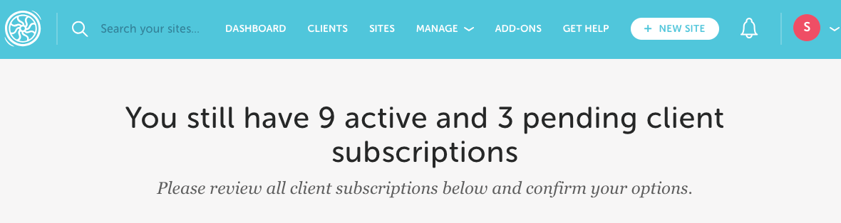 Total number of Stripe subscriptions